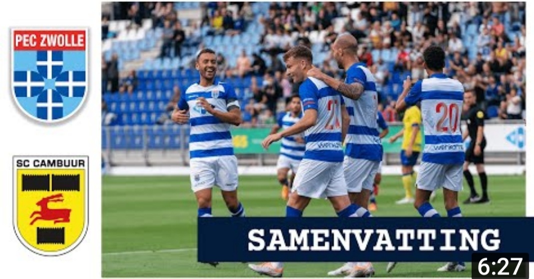 Samenvatting PEC Zwolle - SC Cambuur