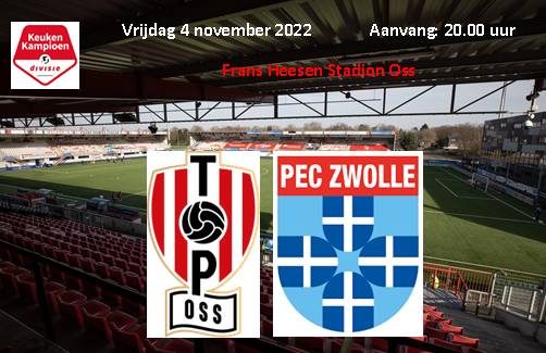 Ruime overwinning voor PEC Zwolle in Oss