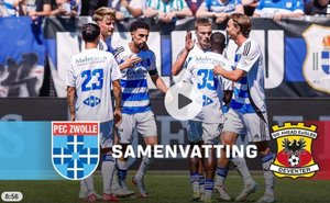 Samenvatting PEC Zwolle - GA Eagles met interview Davy van de Berg