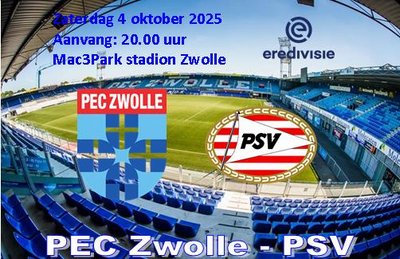 PEC Zwolle niet opgewassen tegen PSV