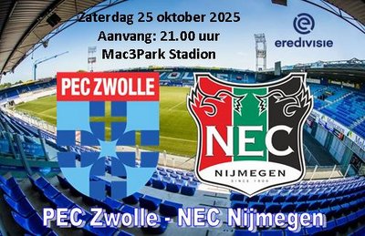 PEC Zwolle pakt een punt tegen NEC Nijmegen