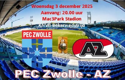 Beker exit voor PEC Zwolle