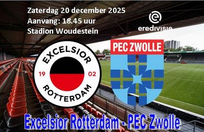 Nederlaag voor PEC Zwolle tegen Excelsior Rotterdam