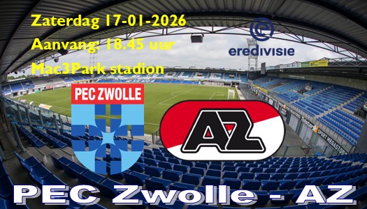 PEC Zwolle wint van AZ in eigen huis