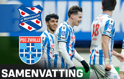 Samenvatting SC Heerenveen - PEC Zwolle