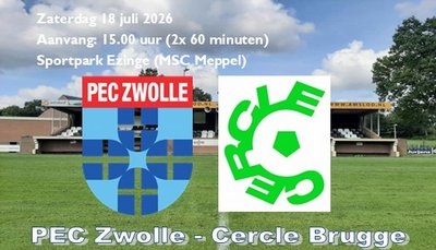 PEC Zwolle oefent tegen Cercle Brugge