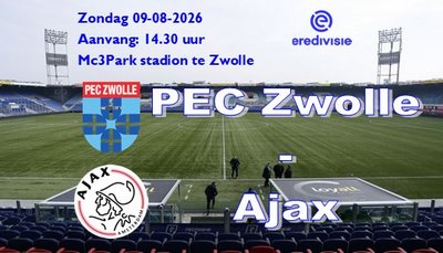PEC Zwolle kan lang mee maar delft toch het onderspit tegen Ajax