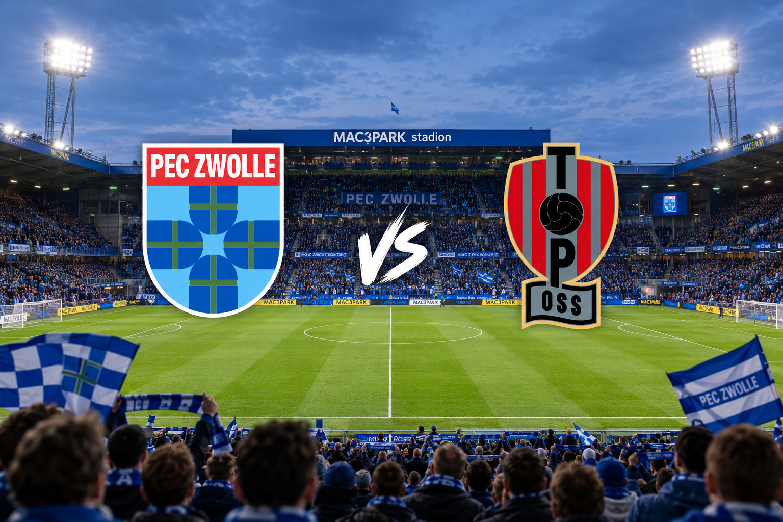 PEC Zwolle treft TOP Oss in beker
