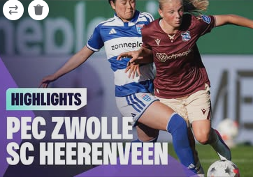 PEC Zwolle Vrouwen komen terug van 0-2 achterstand